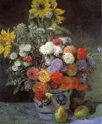 Pierre Renoir Mixed Flowers in an Earthenware Pot USA oil painting artist